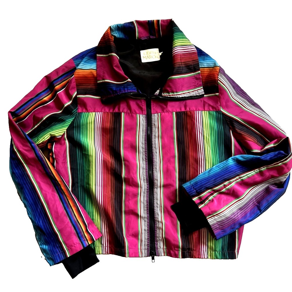 Judith March Colorful Maxamalist Edgy Fun Jacket Size L